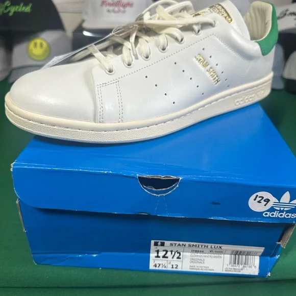 Adidas Stan Smith Lux White Sneakers - Picture 2 of 6